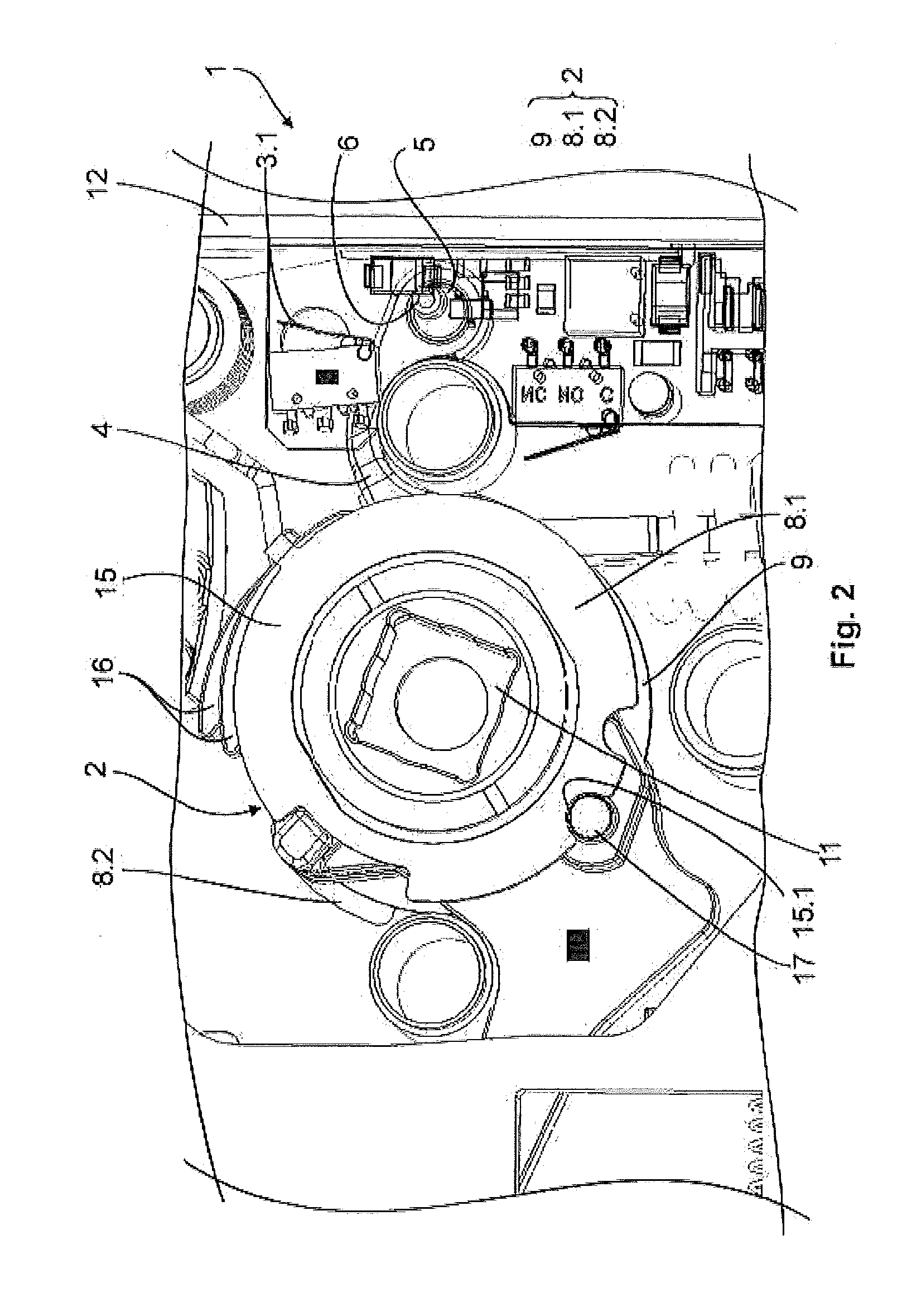 Lock with a door handle contact