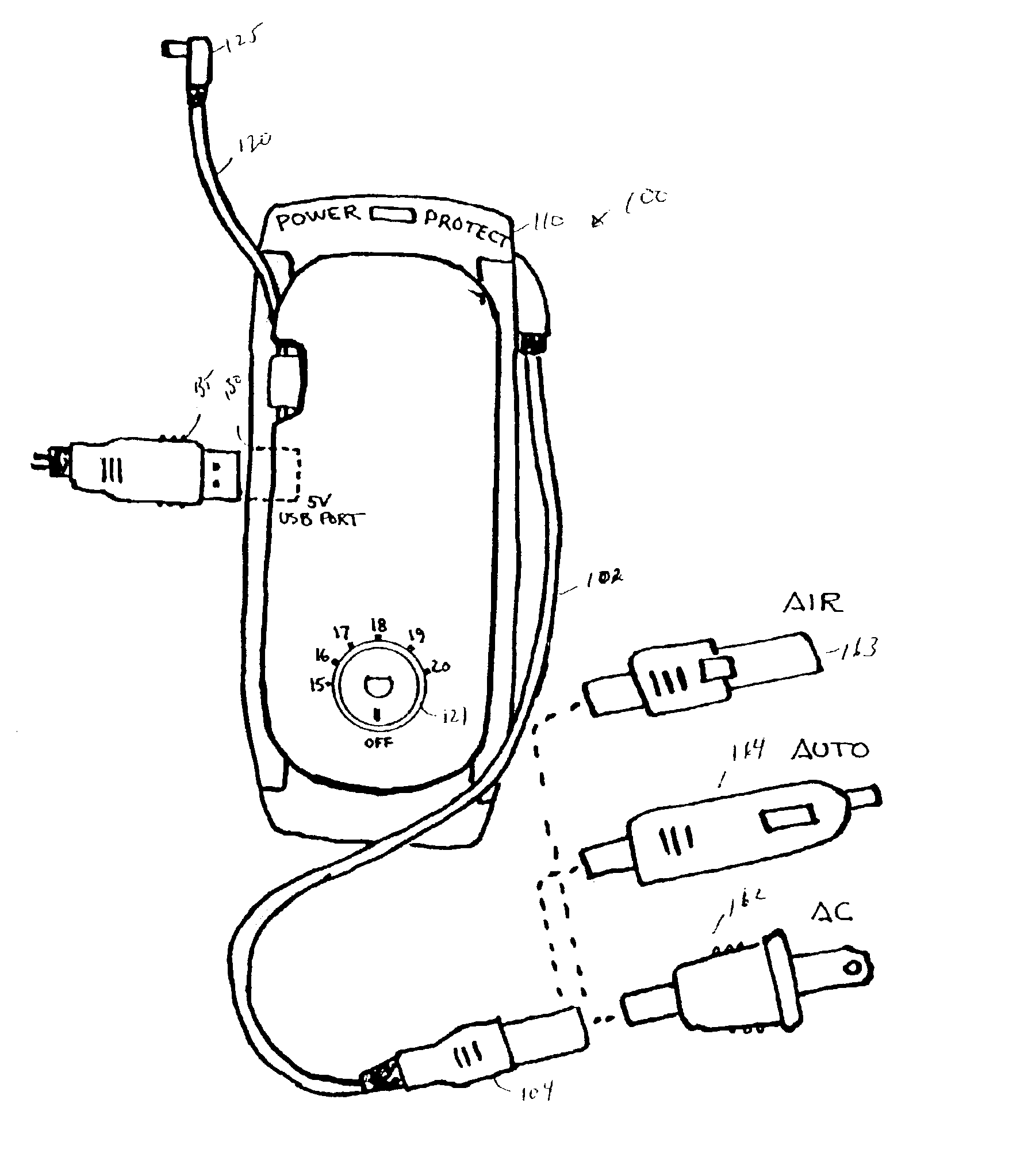 Universal multiple device power adapter and carry case