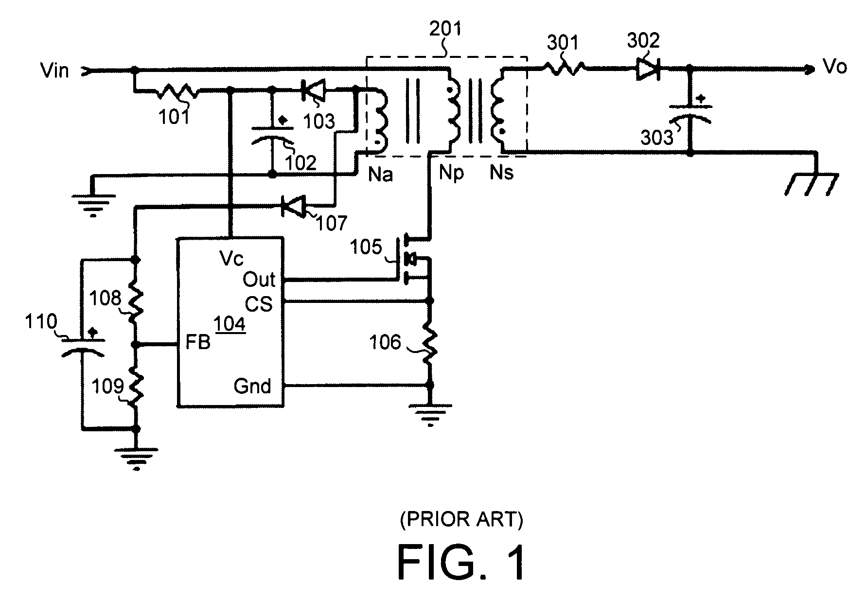 Primary side constant output voltage controller