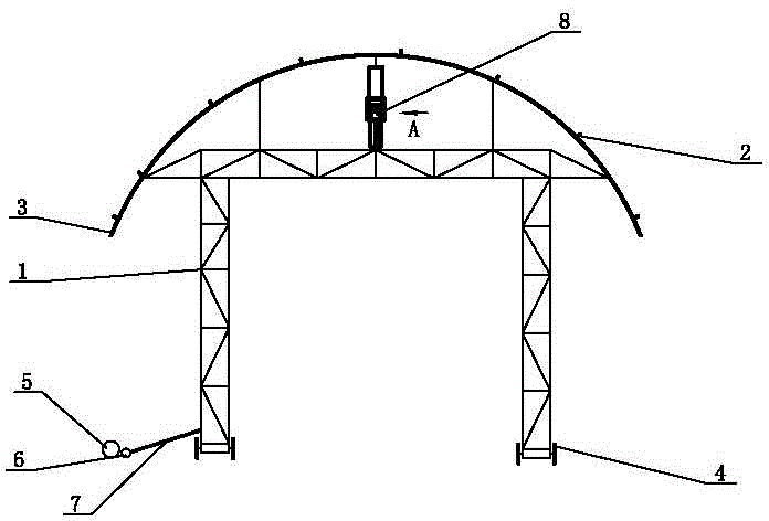 Full-automatic tunnel concrete lining maintenance device and use method thereof