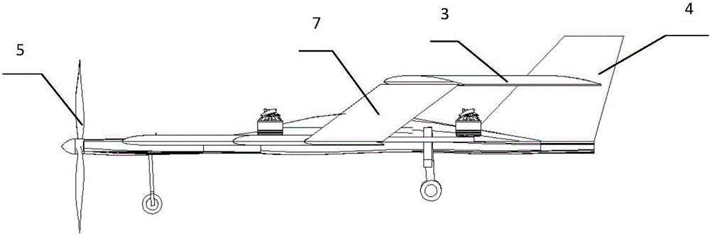 Wing connected unmanned plane