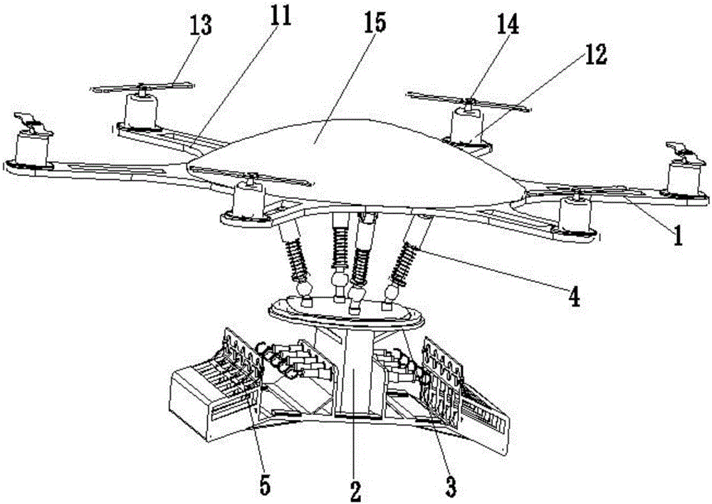 Fire fighting unmanned aerial vehicle for power high-voltage overhead line