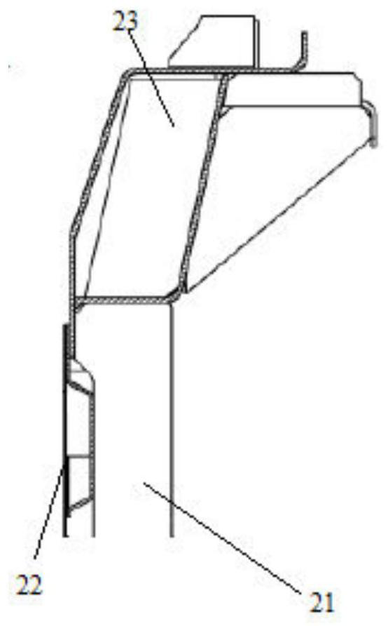 Chassis side wall structure and locomotive body