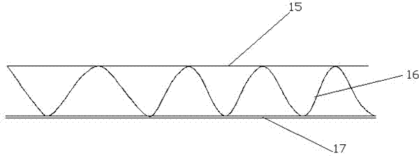 A composite face paper corrugated cardboard and its production process and production equipment