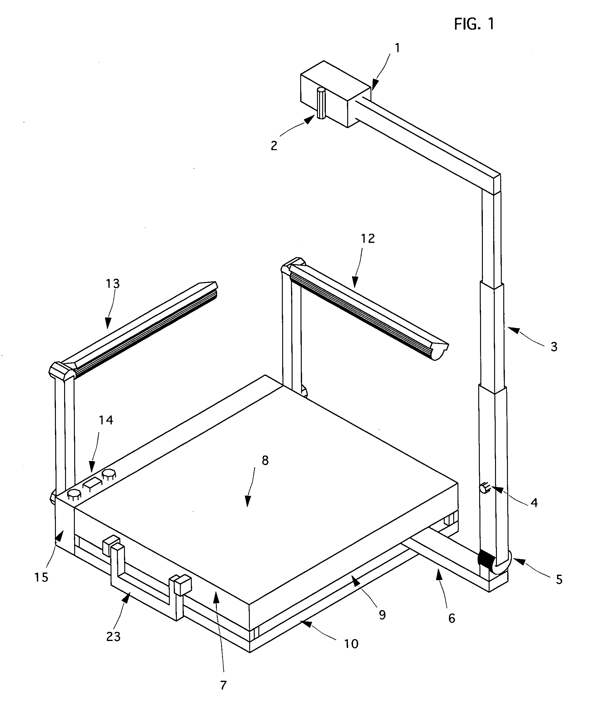 Portable digital visual presenter specially designed to be used with 14 x 17 inches films on which the MRI and CAT scans are commonly printed