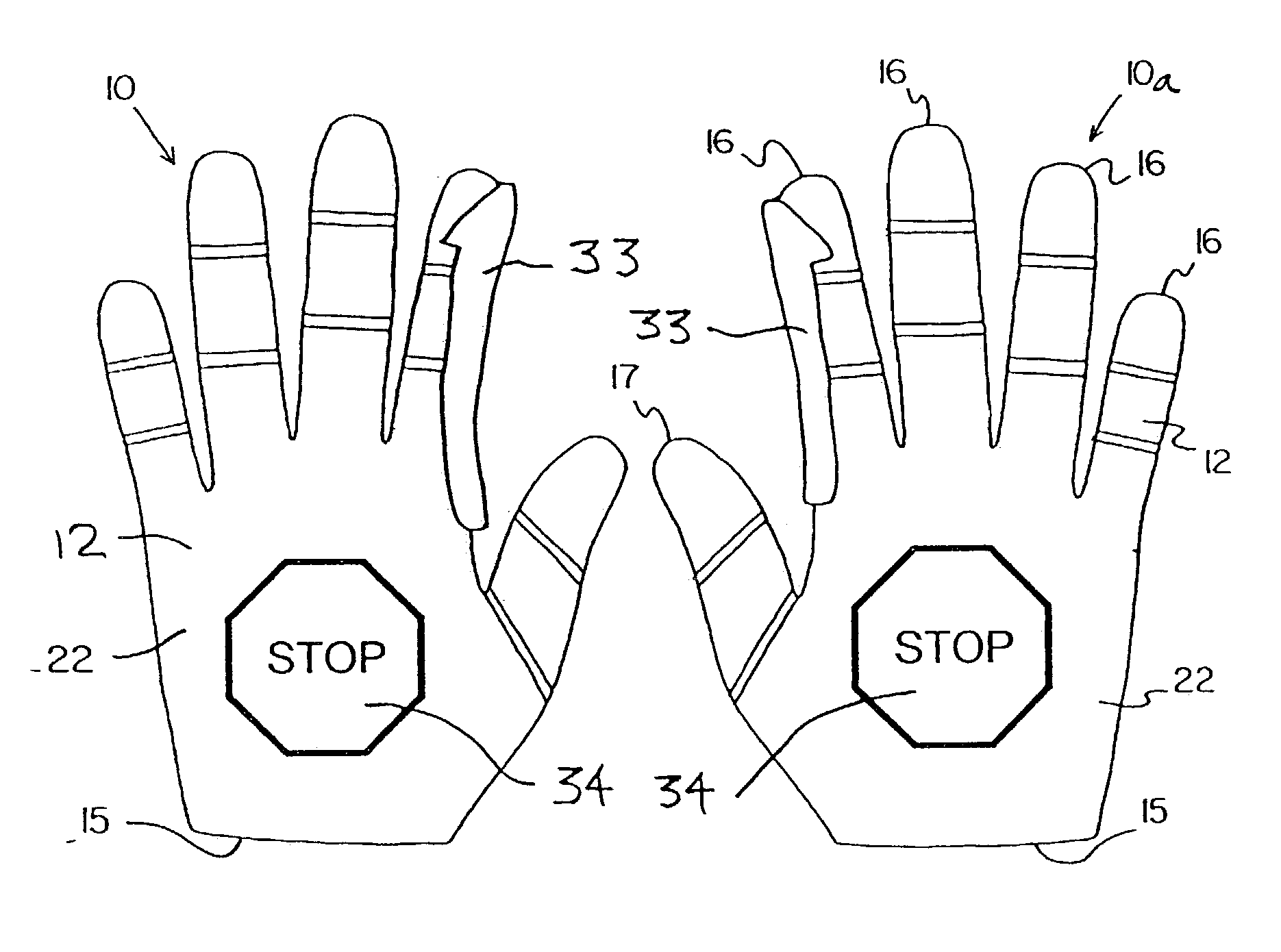 Traffic control glove