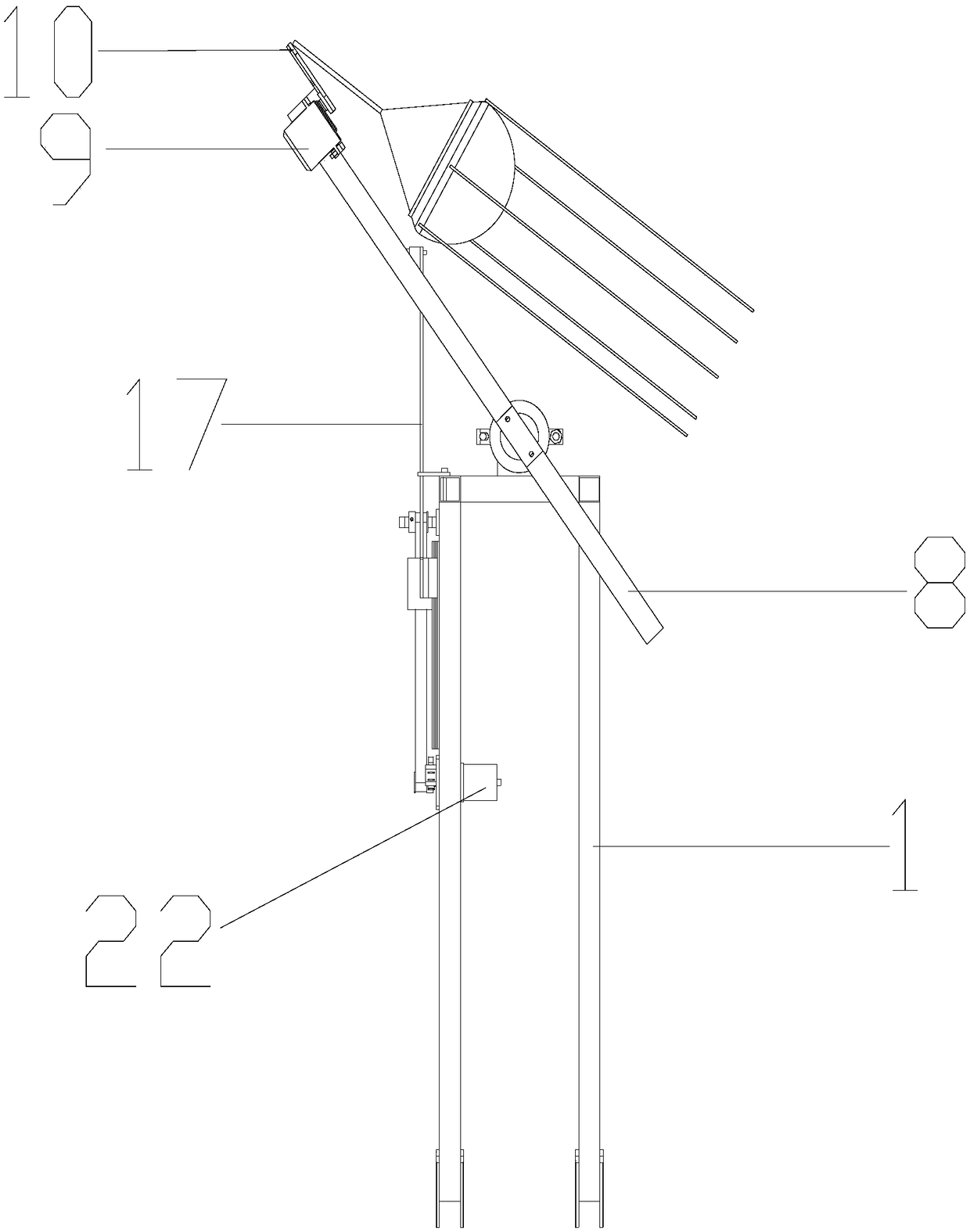 Rotating throwing device and multi-angle throwing method