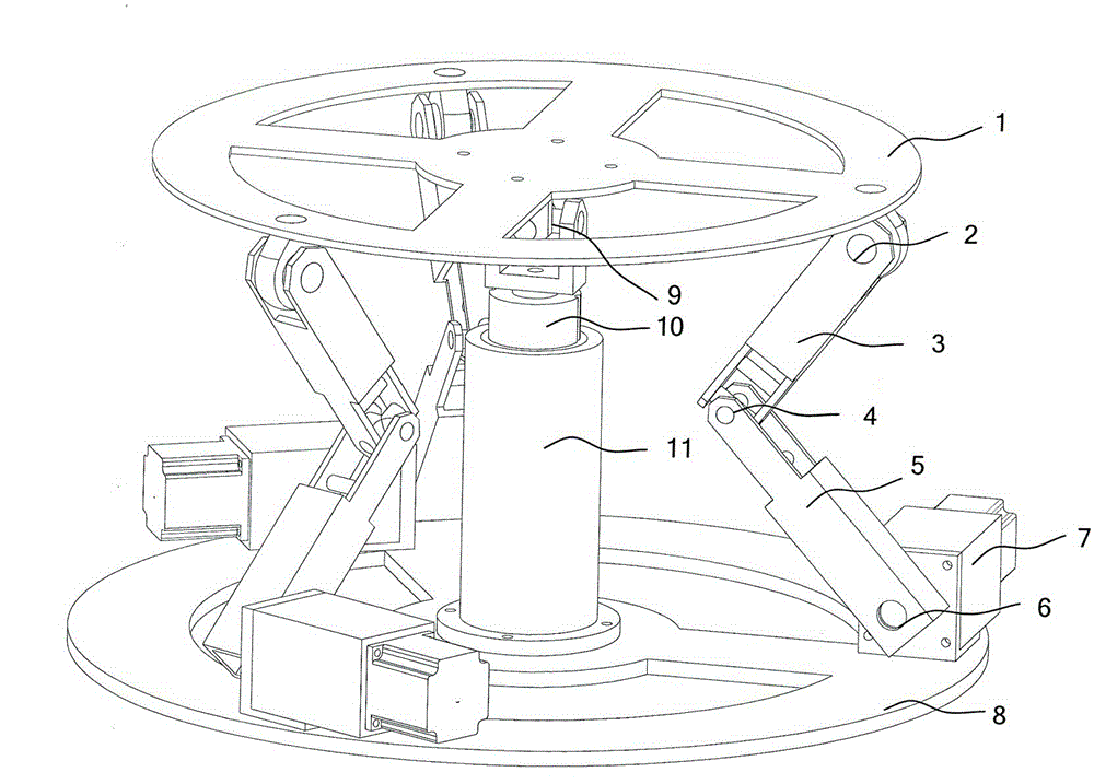 Folding static load balance adjusting parallel platform