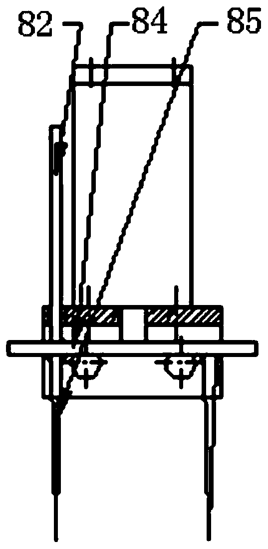 Box opening robot anti-paper-box-falling-off device