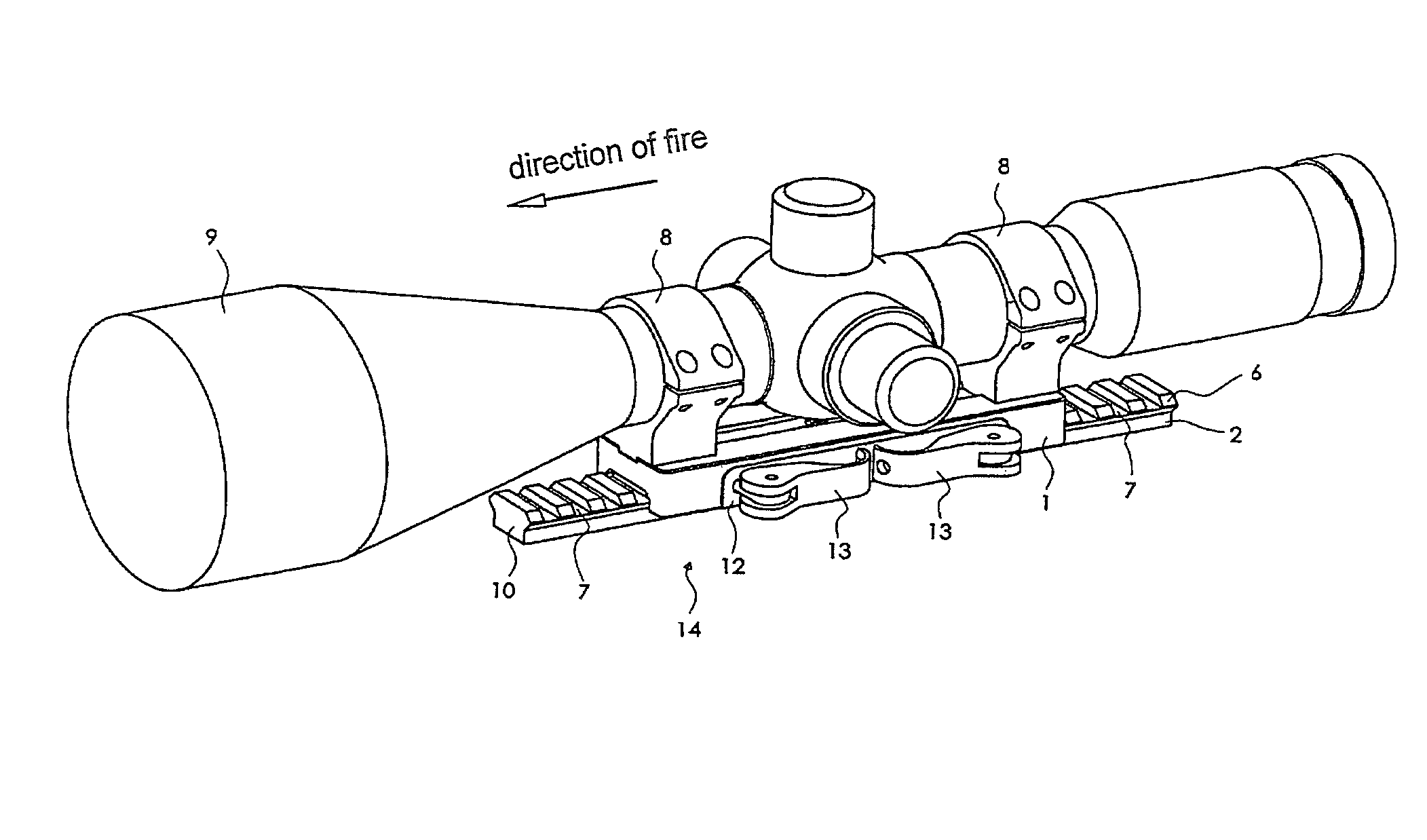 Device for mounting an additional device to a firearm