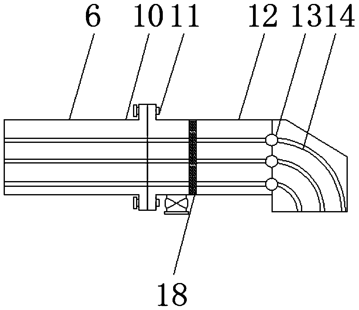 A thermal power plant denitrification flue deflector