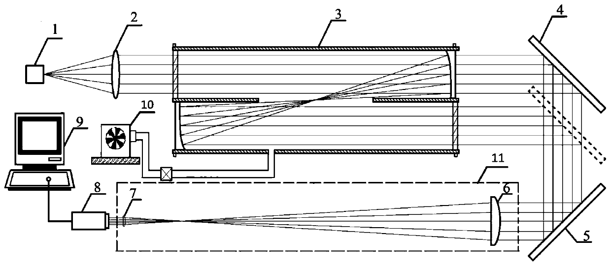 Reflective spatial filter debugging device and method