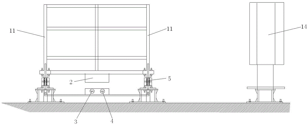 Vehicle window road test simulation device