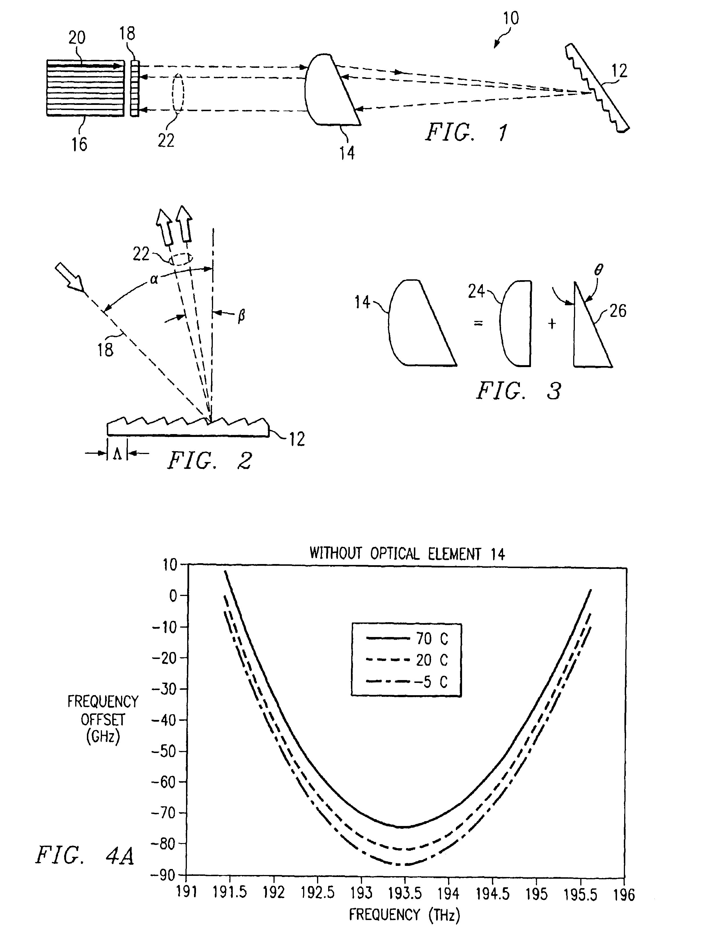 System and method for multiplexing and demultiplexing optical signals using diffraction gratings