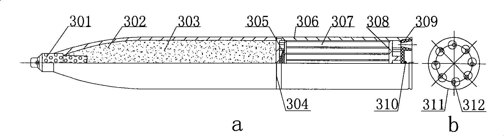 Spinning stability fire-fighting rocket bomb, launching set thereof and system