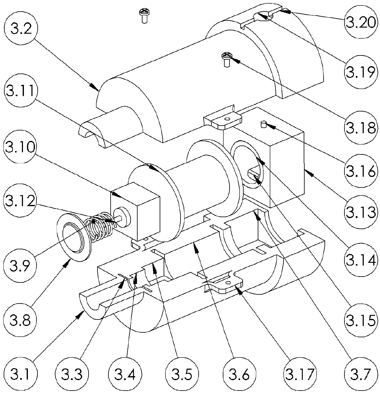 Pacemaker implantation testing line with negative pole and positive pole capable of rotating at the same time