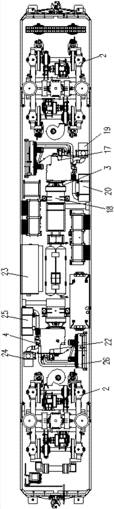 Electric transmission type comprehensive inspection vehicle for railway