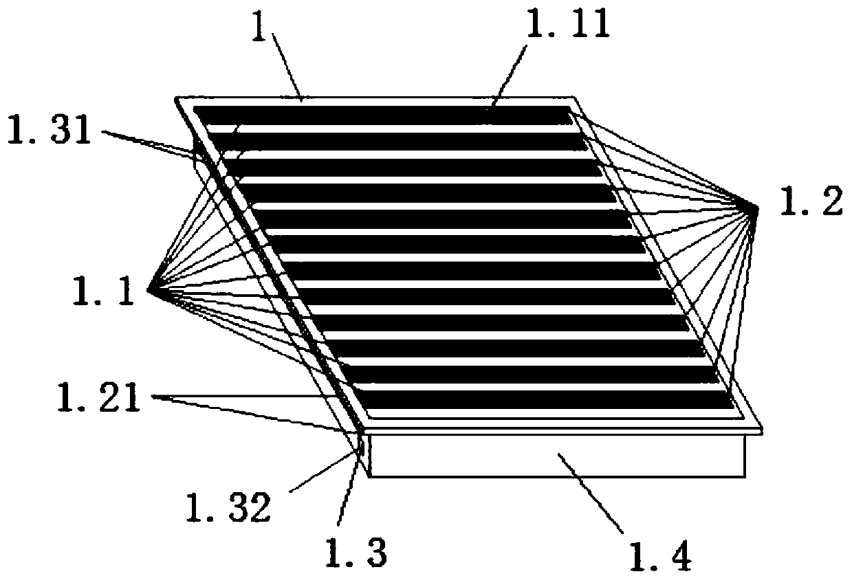 Rotatable blade flow-guiding device for notched box girder bridge