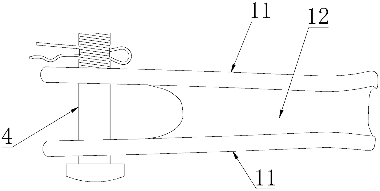 Connecting piece for making wire tightener connected with stay wire rod