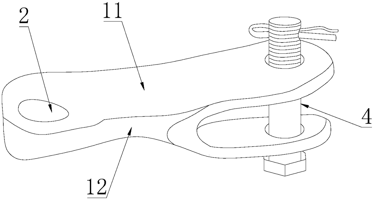 Connecting piece for making wire tightener connected with stay wire rod