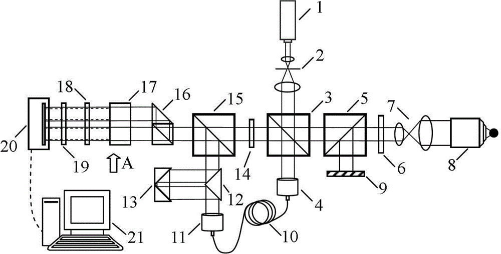 A double-program short-coherence instantaneous phase-shifting interferometer and measurement method for spherical surface feature detection