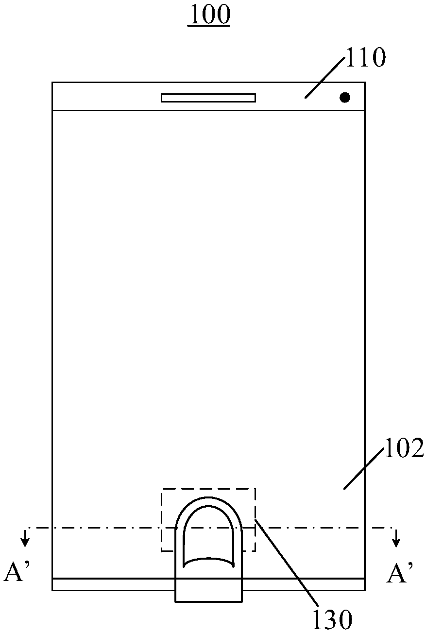 Screen under biometric identification device and electronic device