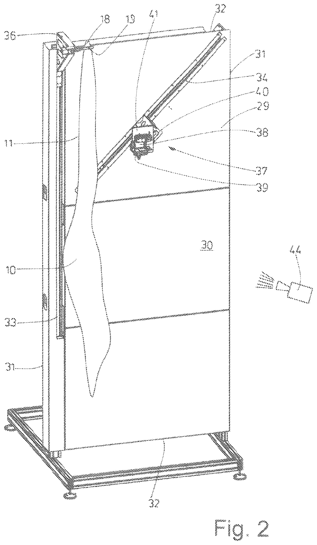 Method and device for gripping rectangular textile items and/or for feeding rectangular textile items to a treatment installation