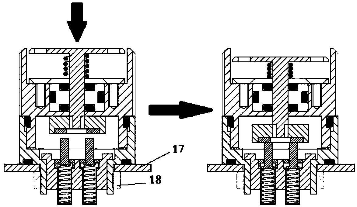 Push type underwater switch