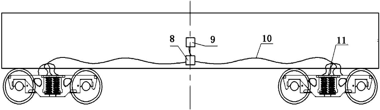 On-board weighing method for measuring freight train based on bolster