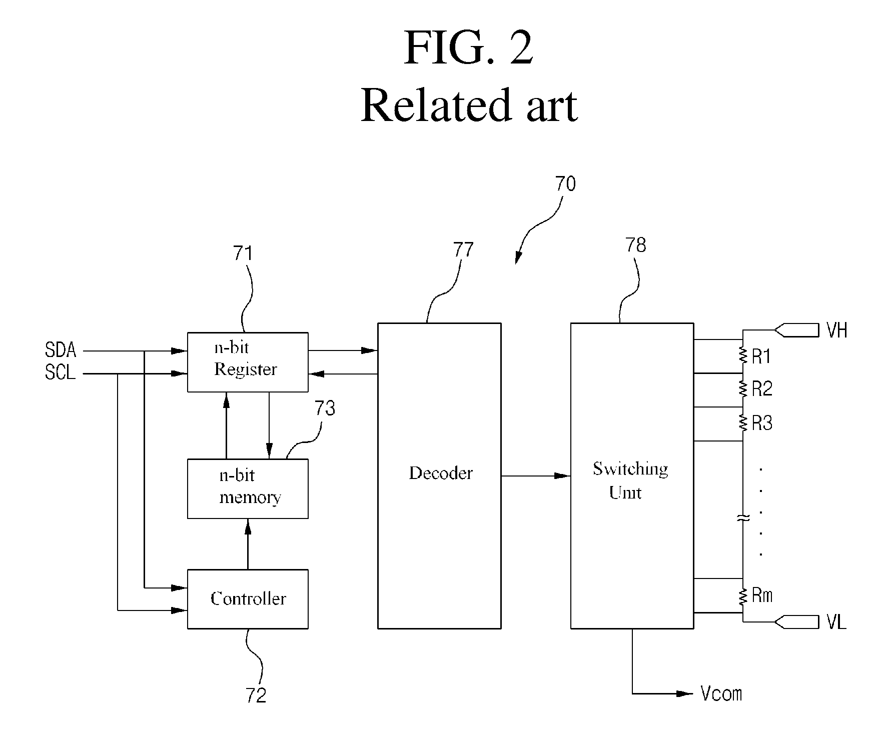 Compensation circuit for common voltage according to gate voltage