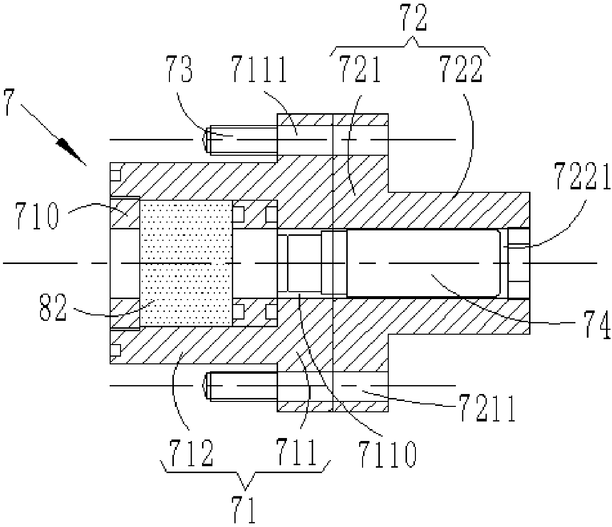 High-pressure test cylinder, test machine and test method