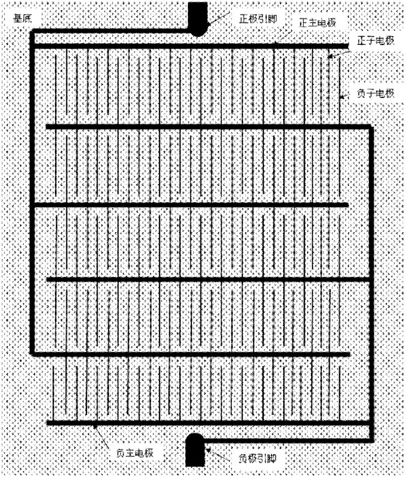 Solar cell panel dedusting comb-shaped circuit and working system thereof