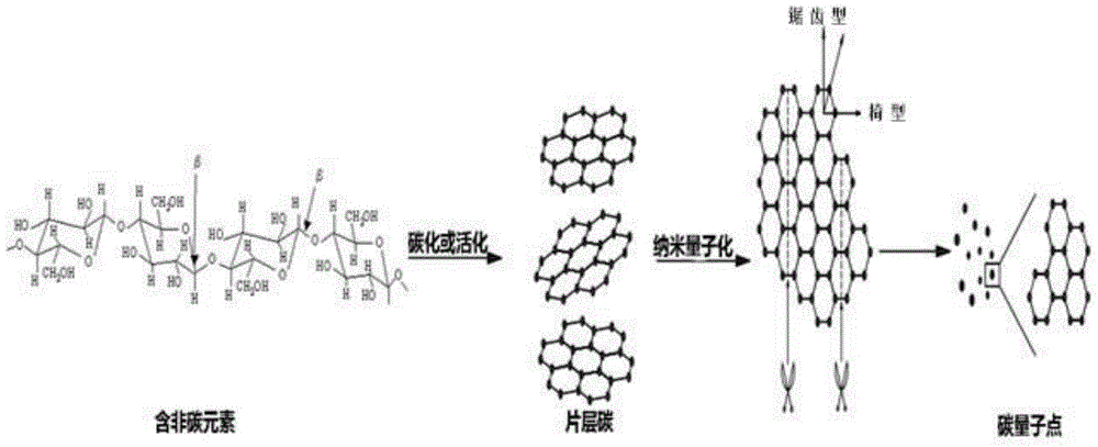 Method for preparing biomass based carbon quantum dots