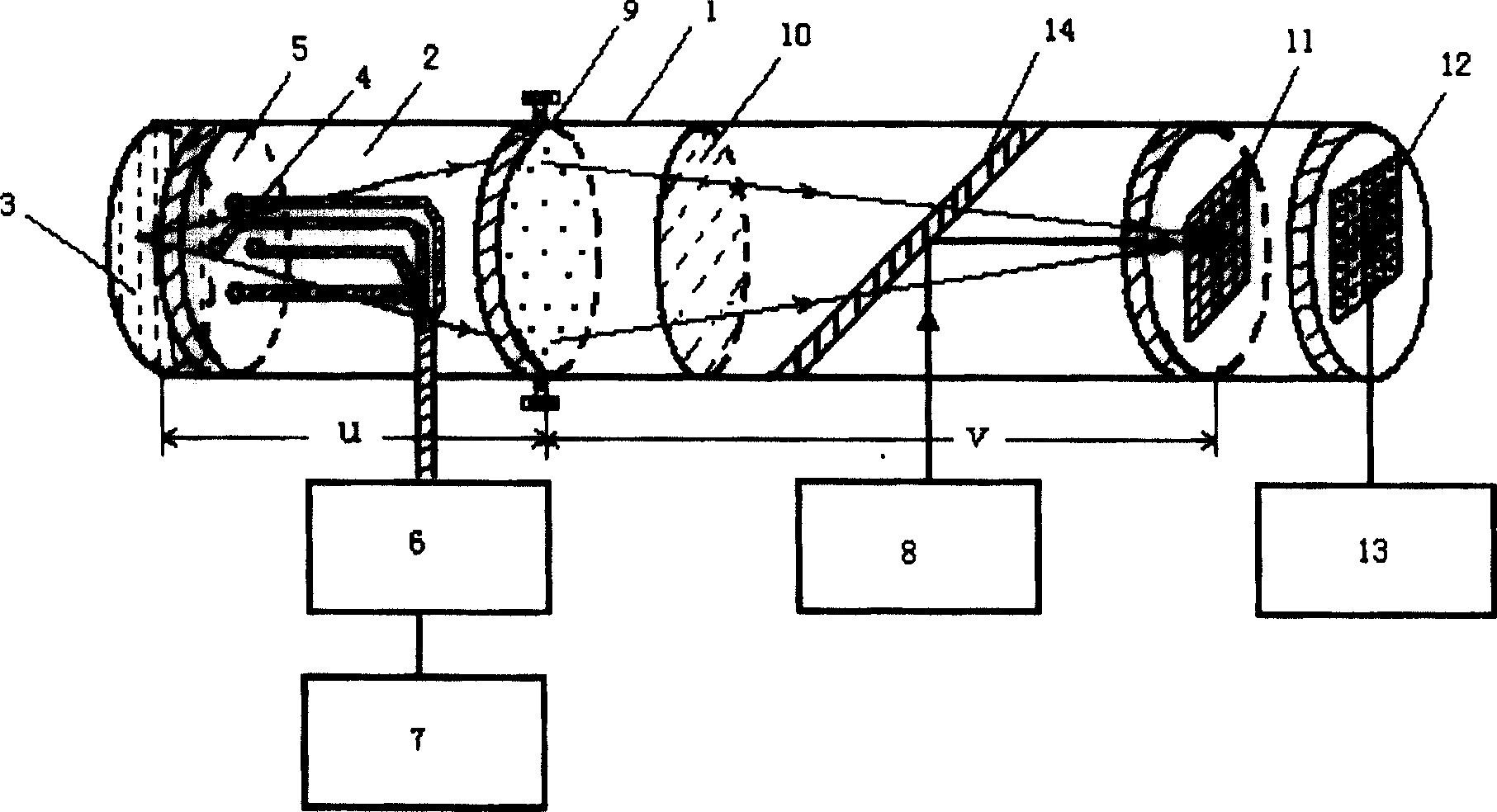 Real-time acousto-optic imaging method and device based on acoustic lens and laminated reflective film inspection