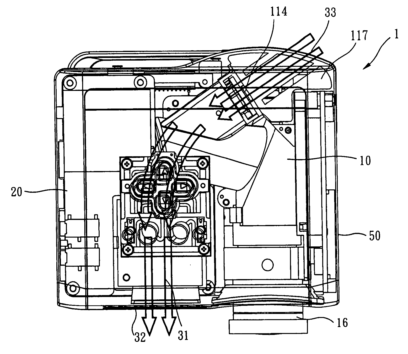 Image projector having a LED light source