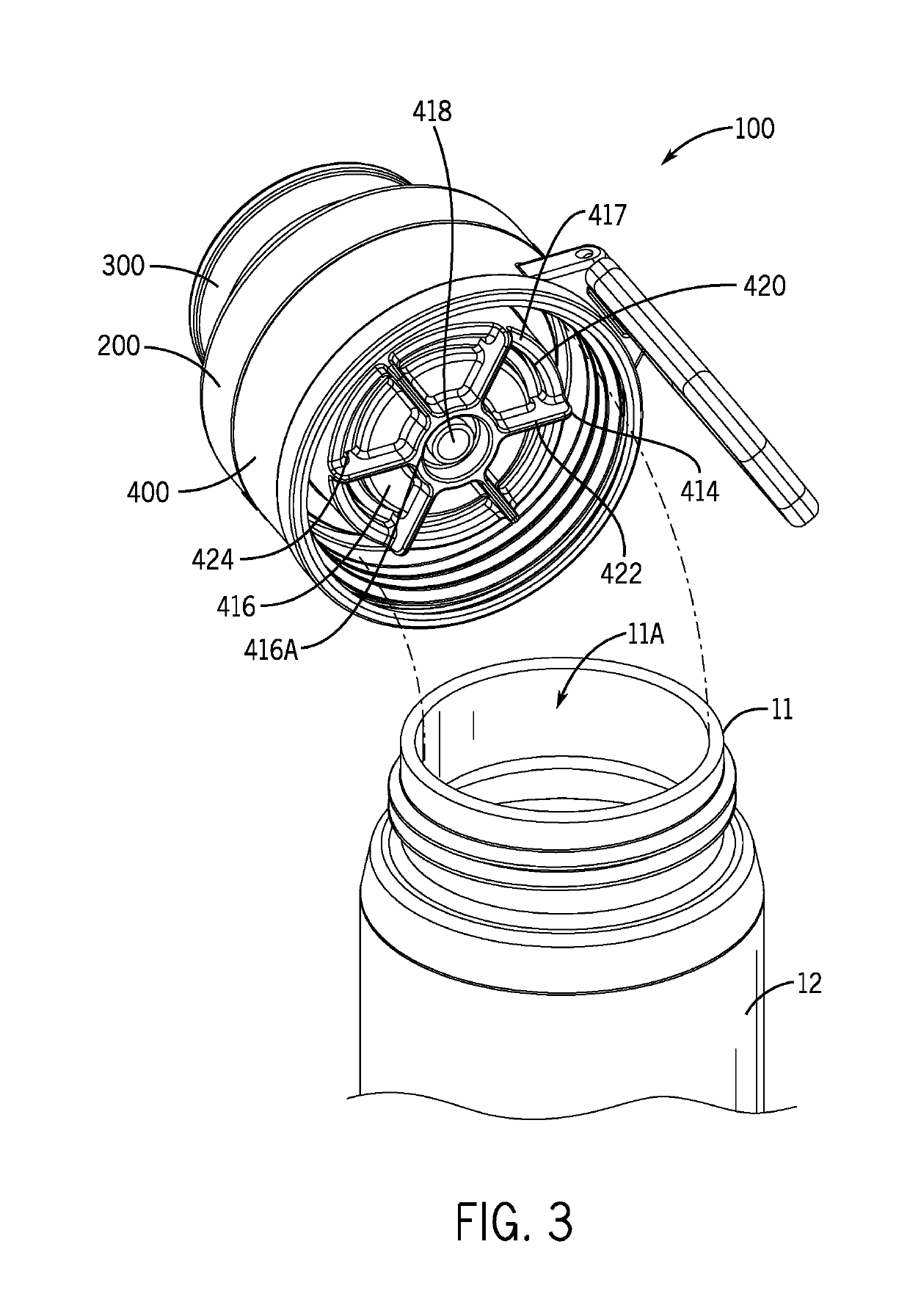 Lid assembly with ring to control flow