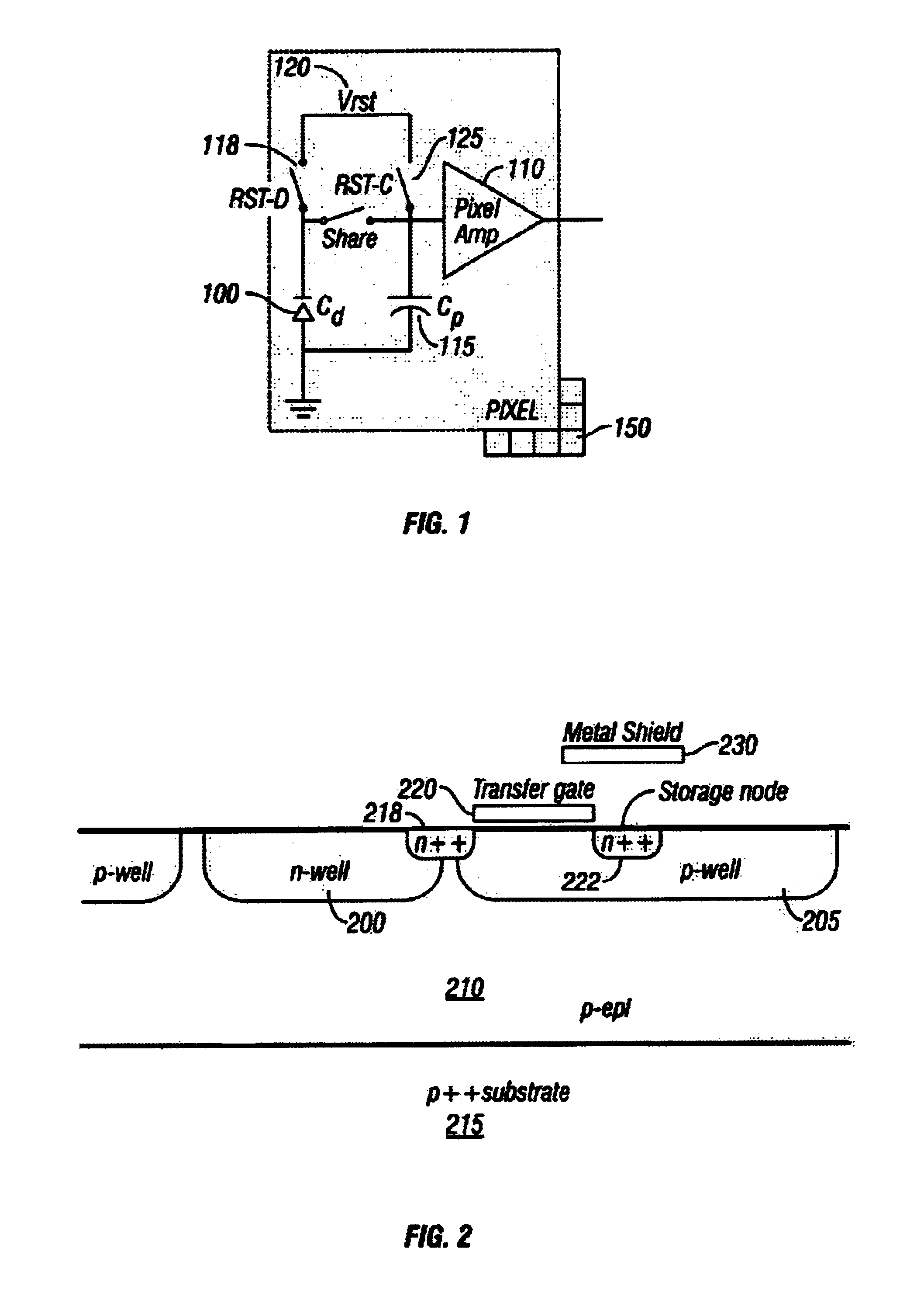 Variable electronic shutter in CMOS imager with improved anti smearing techniques