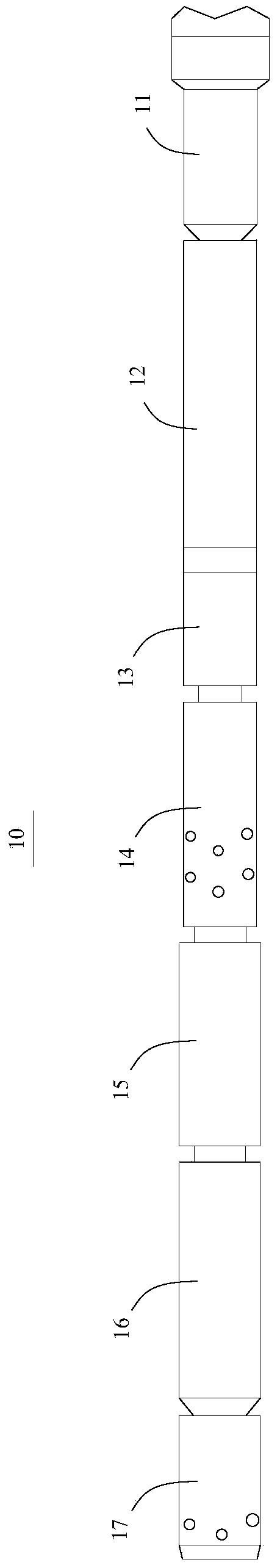 A horizontal well coiled tubing drill string