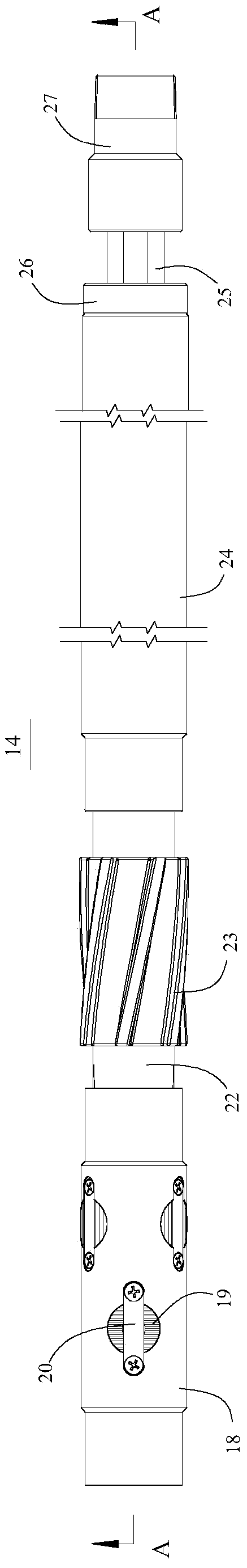 A horizontal well coiled tubing drill string