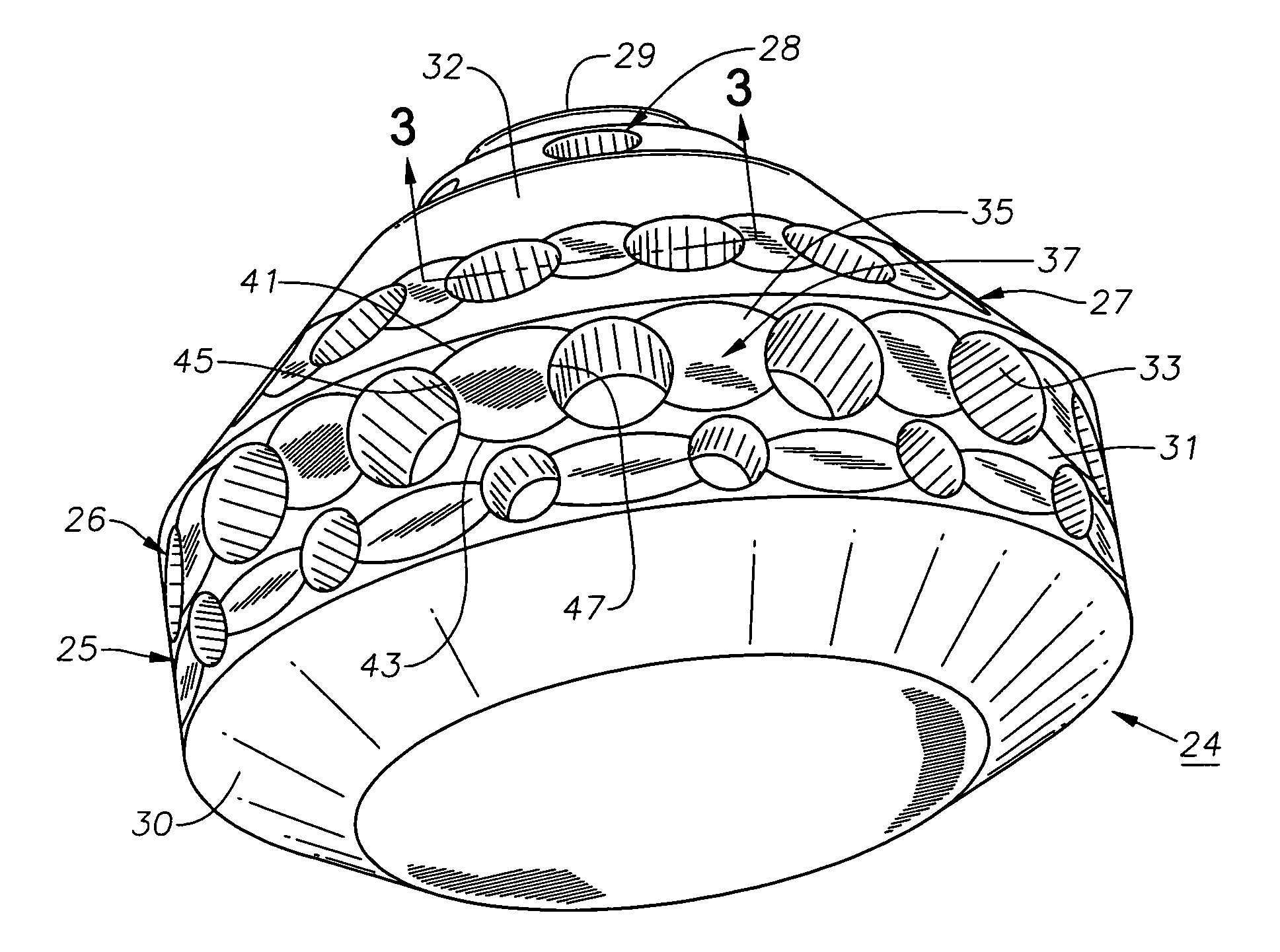 Increased projection for compacts of a rolling cone drill bit