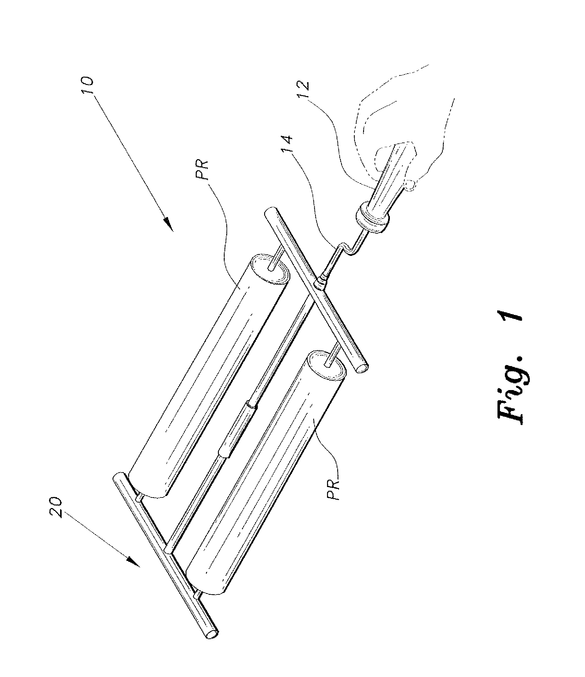 Multiple paint roller holder