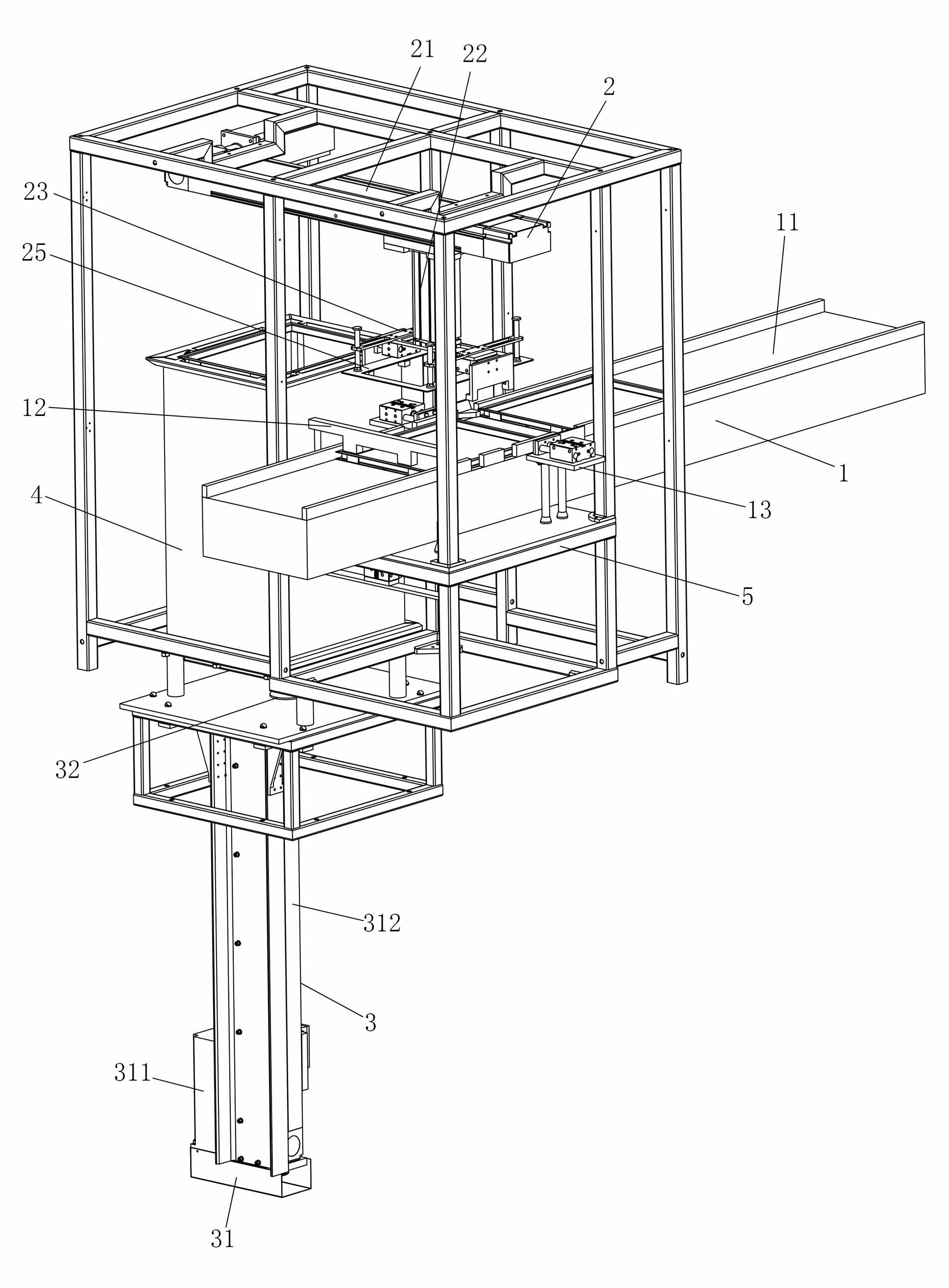 Automatic framing machine for freeze-drying lines