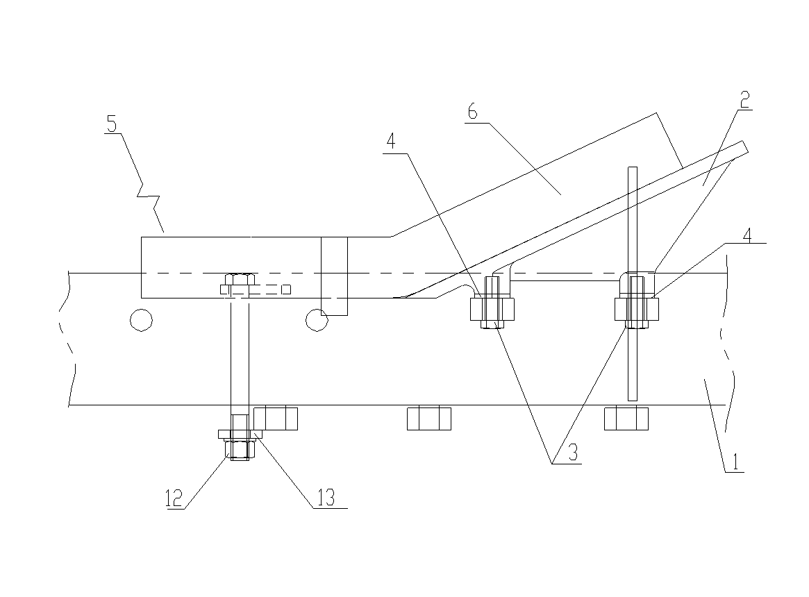 Angle adjusting device of movable beam support seat