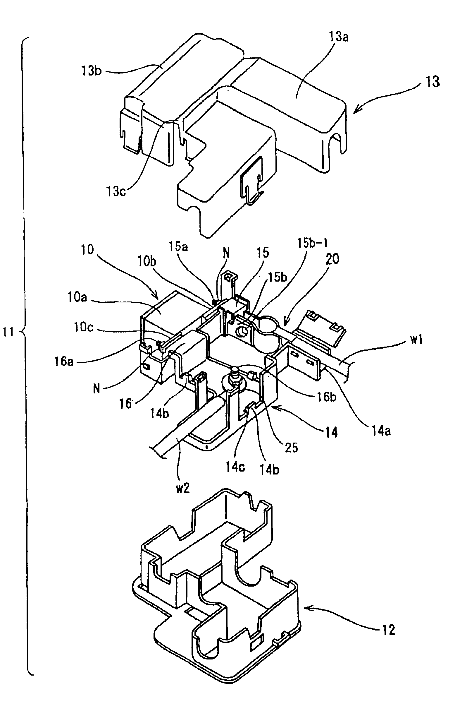 Battery fuse-containing box