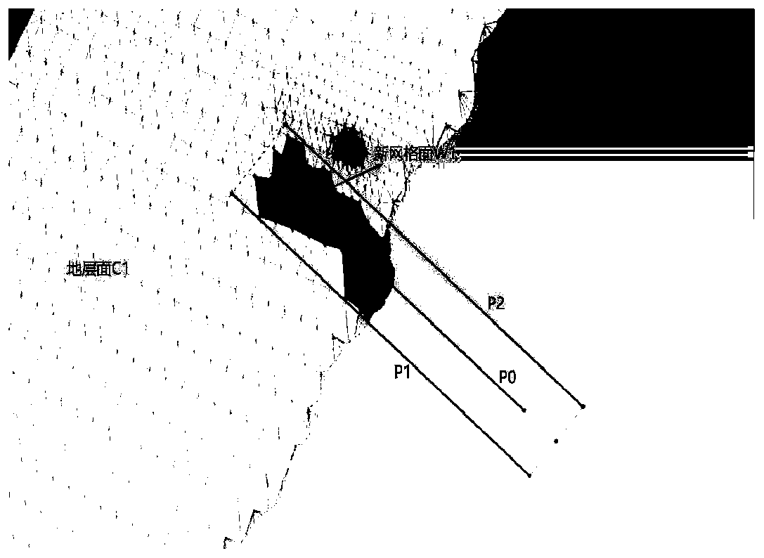 Method for converting slope three-dimensional geologic model into two-dimensional calculation slope surface