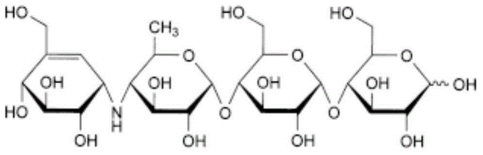 Acarbose capsule pharmaceutical composition