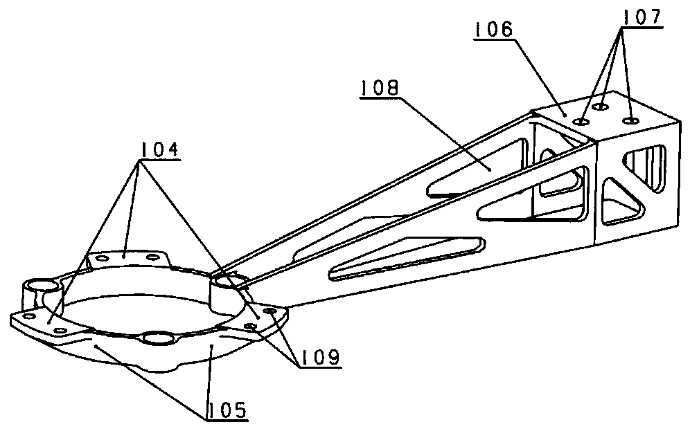 Single rod type main bearing structure applicable to micro-nano remote sensing camera