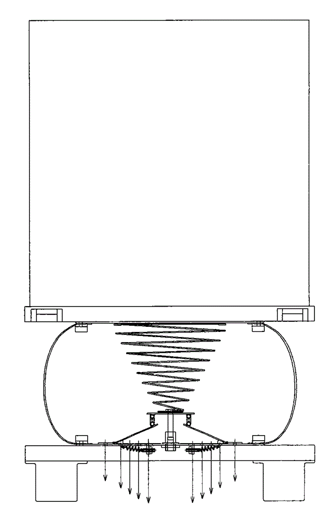 Vibration reduction air bag for hoisting and air drop of helicopters