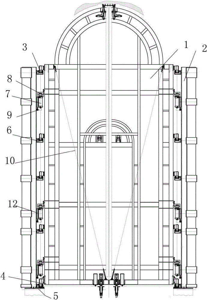 Superlarge double-opening steel door