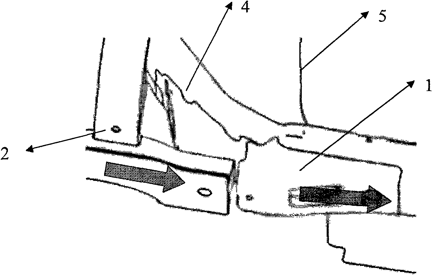 Body force transferring structure for sedan